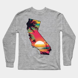 California State Beach Sunset Long Sleeve T-Shirt